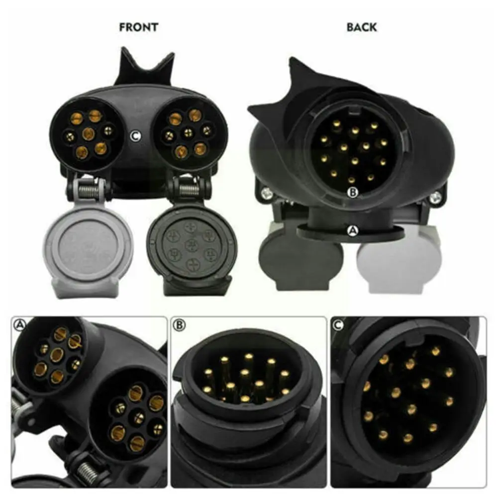 

Новый переходник с 13 Pin на 7 Pin на 12 В, Стандартный водонепроницаемый переходник для автомобильного грузовика, прицепа, фургона, Европа Y9k7