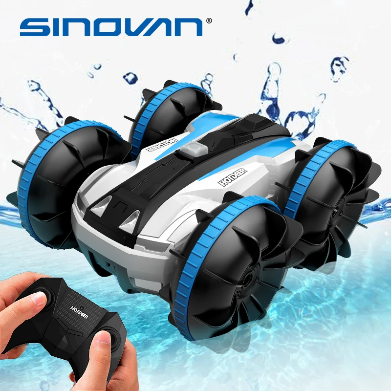 

Sinovan Water & Land 2 IN 1 Remote Control Car 360° Rotate RC Cars Amphibious RC Drift Car Waterproof Stunt Car RC Toys for Kids