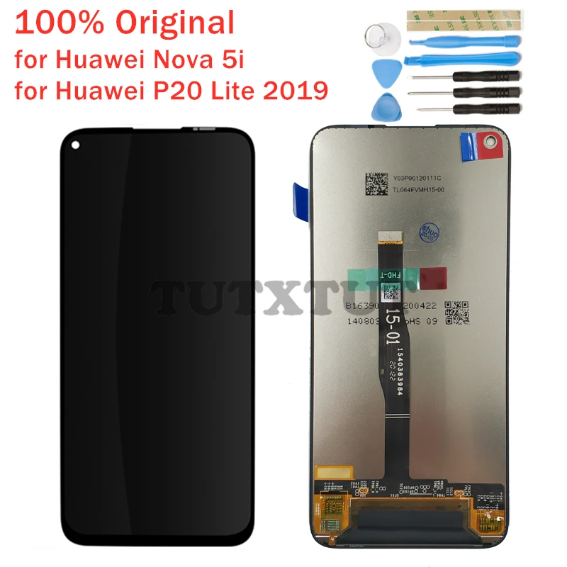 ЖК дисплей с рамкой и дигитайзером для Huawei Nova 5i/Huawei P20 Lite 2019 10 точек касания