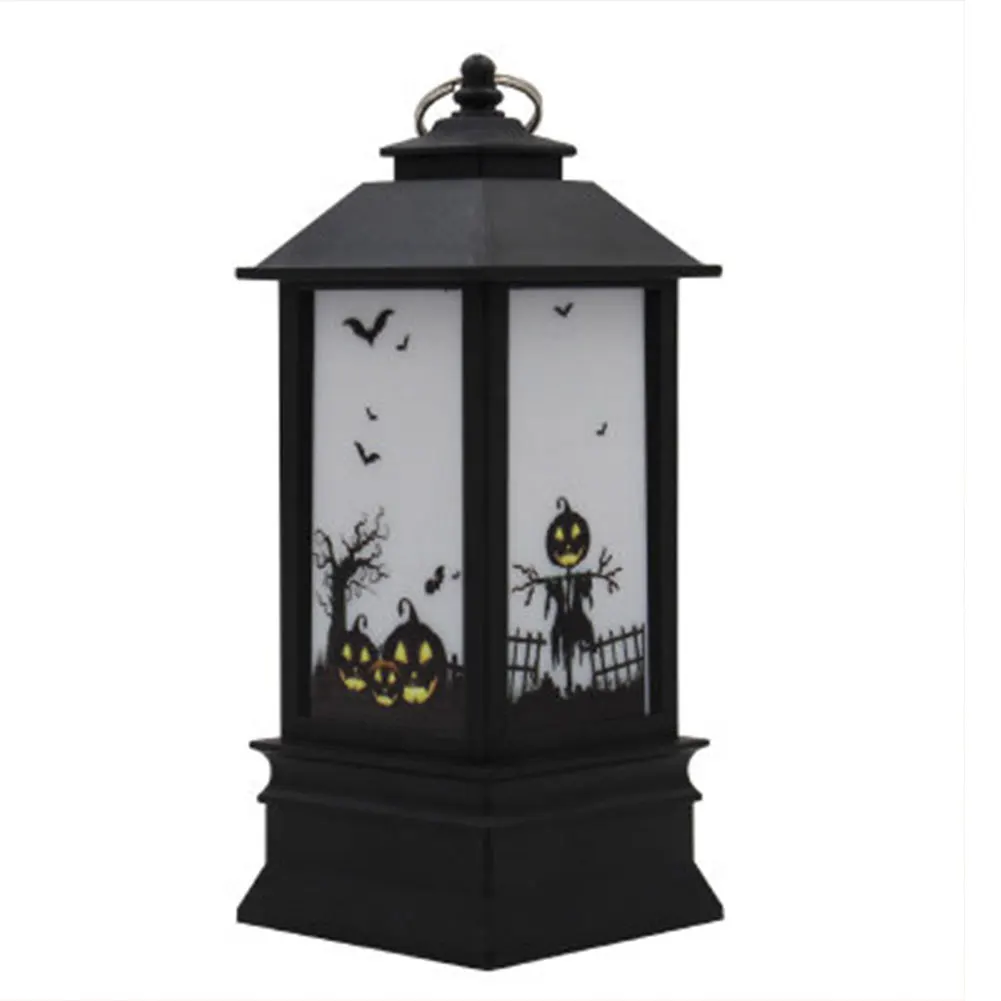 

Party Halloween Pumpkin Lantern Hanging Light Decor Castle Flame Lamp Vintage