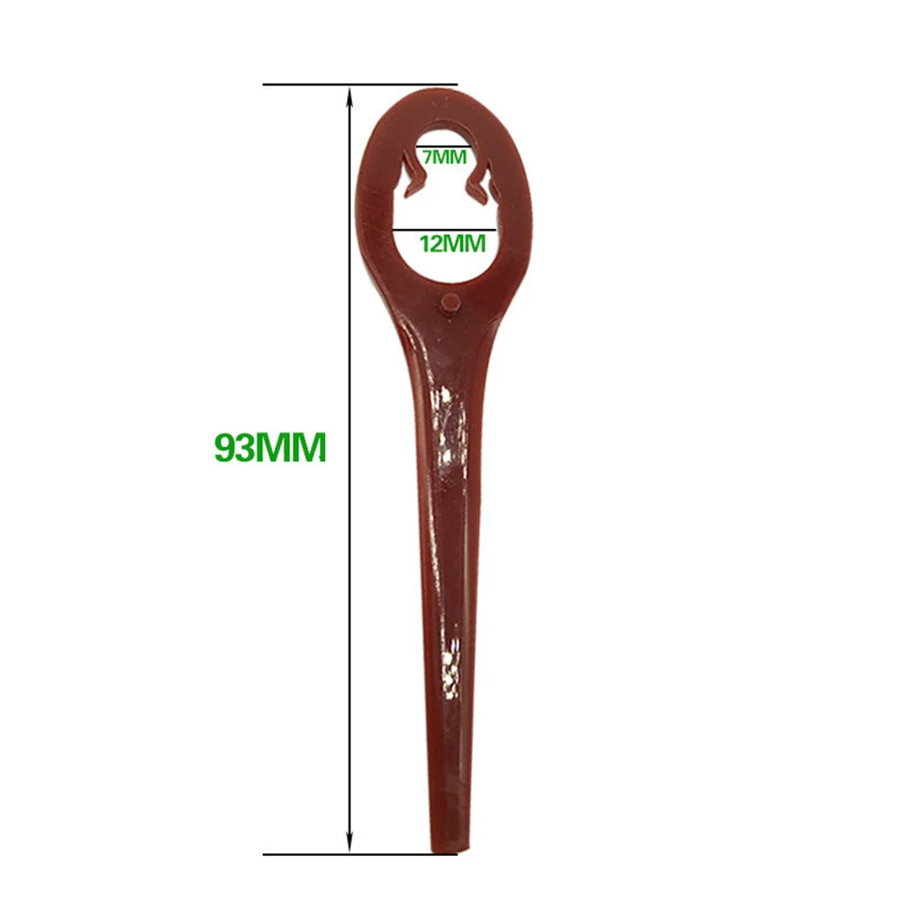

100pcs Plastic Lawn Mower Grass Trimmer Blades Replacement Safe Gourd Shaped Trimmer Accessories for Garden Tool Parts