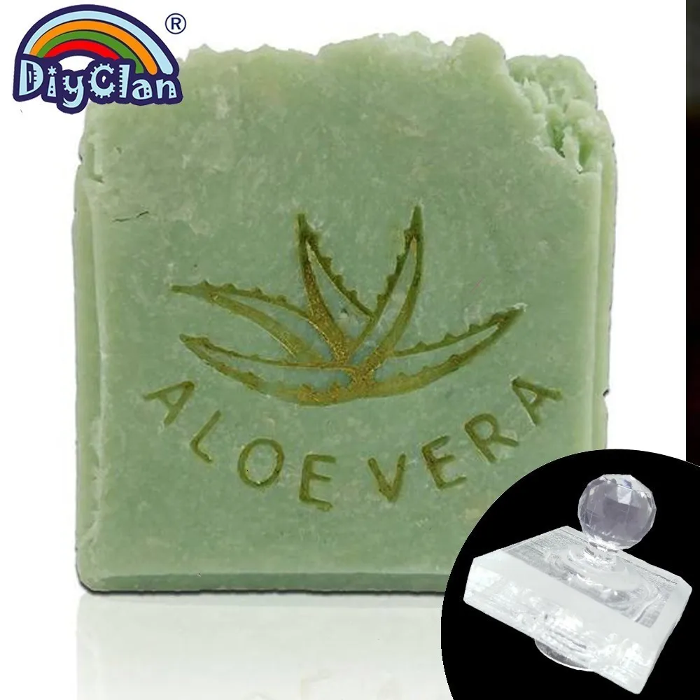 Натуральное мыло с алоэ печать штампов серия растение ручной работы