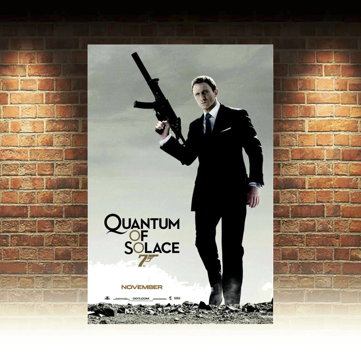 

James Bond Quantum of Solace рекламный металлический знак настенный налет