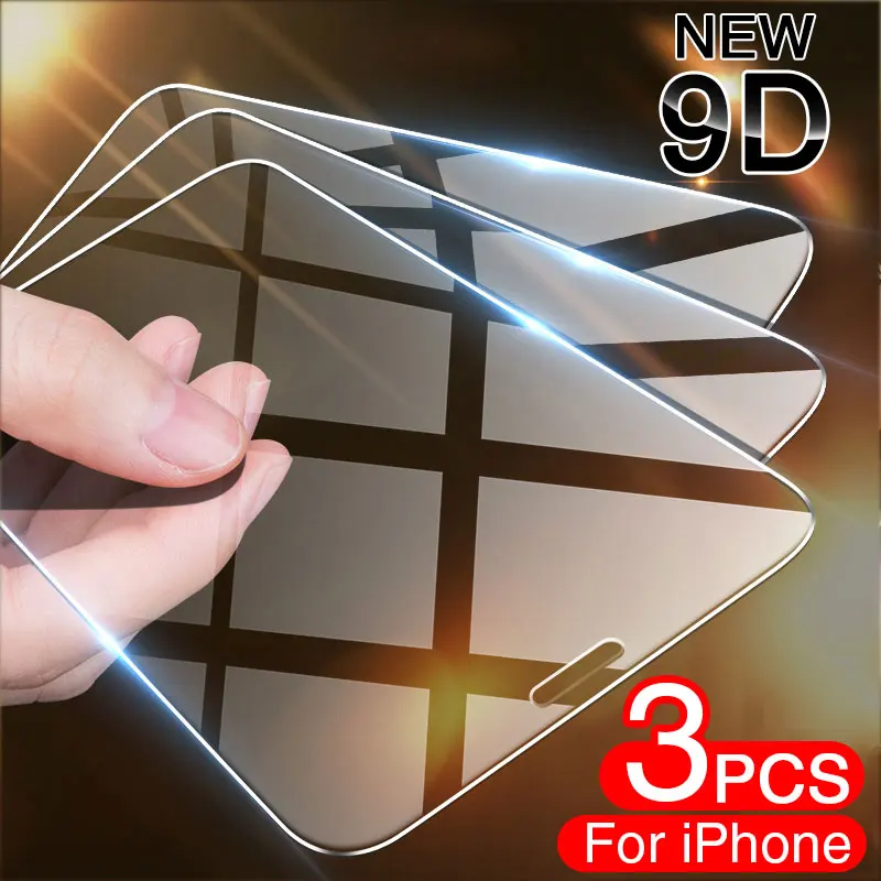 Защитное стекло с полным покрытием для iPhone 11 12 X XS XR Pro Max 6 7 8 Plus SE 3 шт |