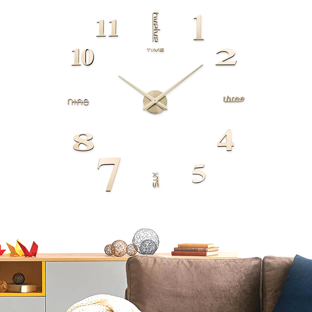 Большие часы креативные сделай сам персональные бесшумные простые настенные