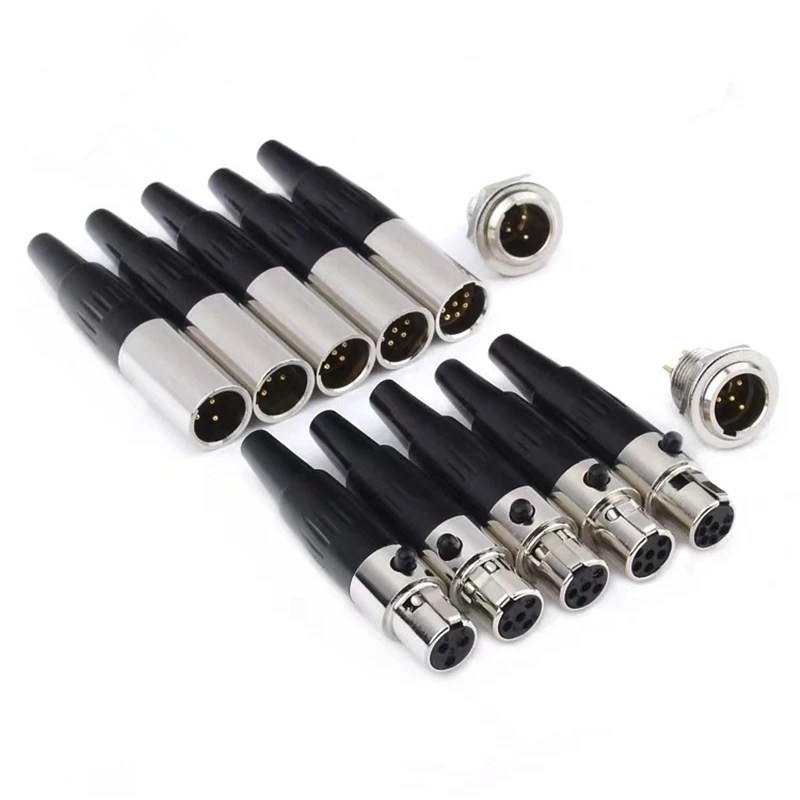 2 шт маленькая мини XLR Сделано в Китае гнездовой разъем + штекер 3 4 5 Pin типа папа