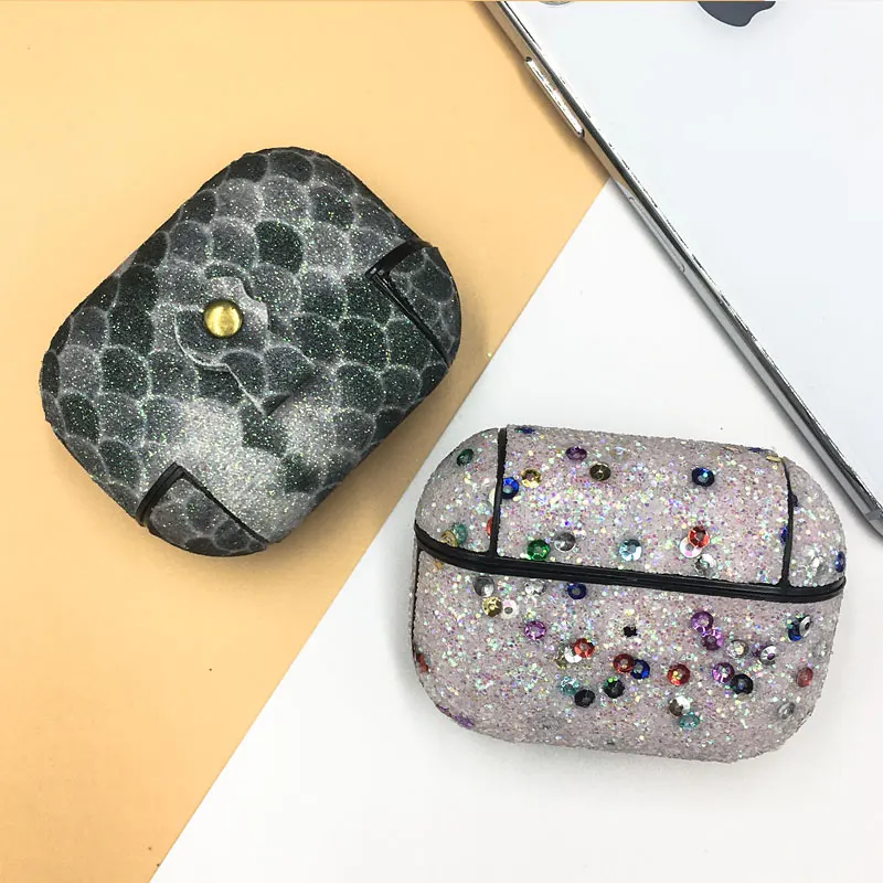 

For AirPods Pro Case Luxury Glitter Shinning Earphone Cover For AirPods 3 Airpods 2 Bling Bling Hard Protective Case For AirPods