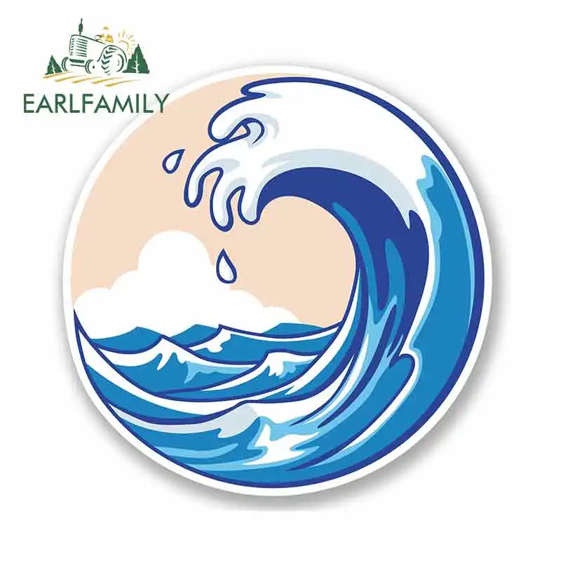 EARLFAMILY 13 см x для Wav серфинга доска Вейкборда японская отличная наклейка забавные