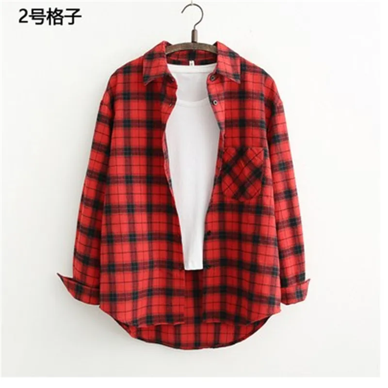 Зима 2023 женские блузки Envio Новая женская рубашка в клетку Женская свободная