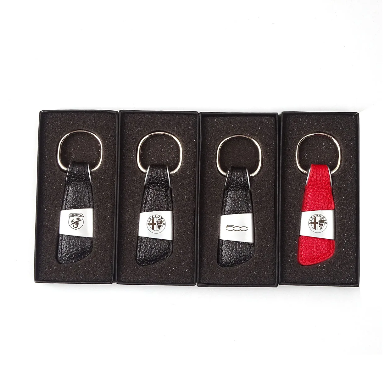 Автомобильная эмблема значок из натуральной кожи брелок для Fiat 500 Alfa Romeo 156 Giulietta