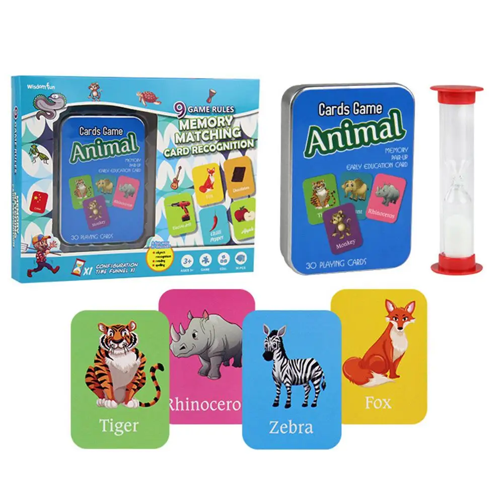 30 листов английской игры карты памяти обучение интеллекта культивирование для