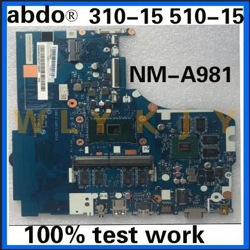Материнская плата abdo для Lenovo 310 15IKB 510 материнская ноутбука i3 7100U GT920M 2G 4G RAM 100%