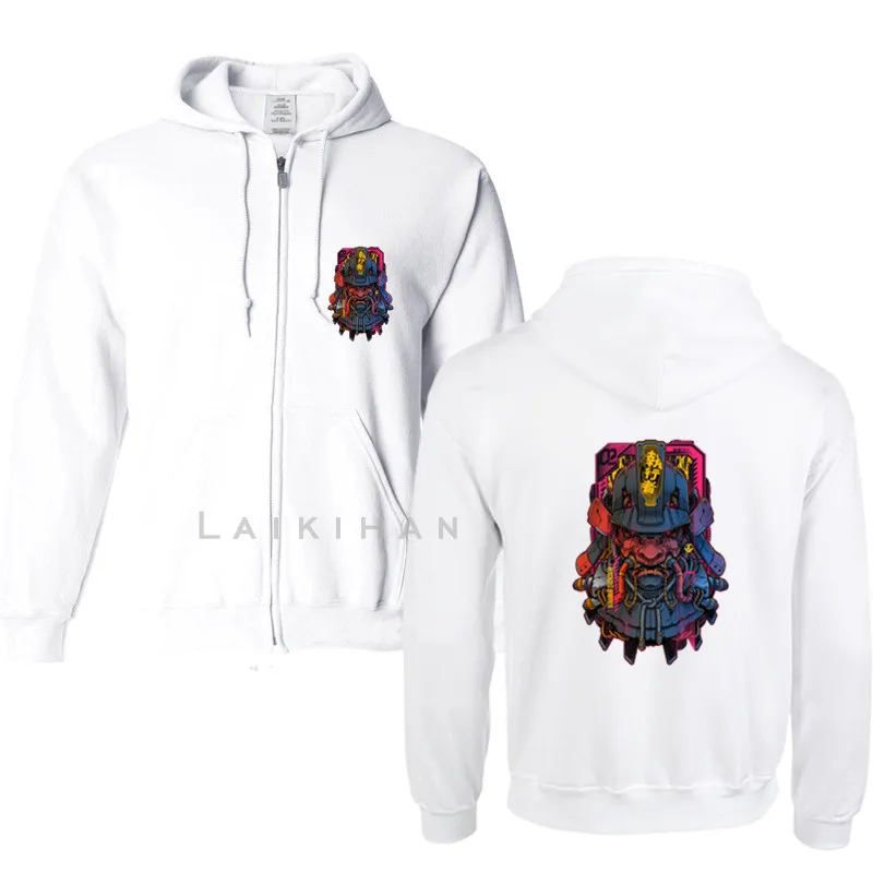 

Men Samurai Mecha Hoodies 2021 spring Hip Hop Print Oversized Sweatshirts Fashion Unisex Couple Streetwear Men Women Hoodies