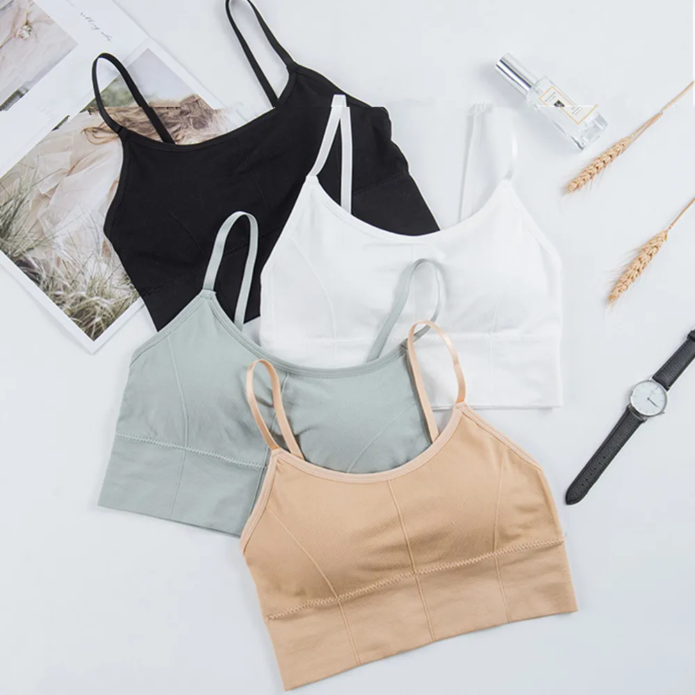 

Sexy Bra Underwear Bas For Women Bralette Seamless Padded Bra Lingerie Cotton Wireless Fitness Tops Brassiere Bra Solid New