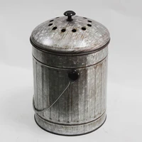 retro compost bin garbage bucket vegetable food residue kitchen waste bin recycling rubbish can for kitchen countertop