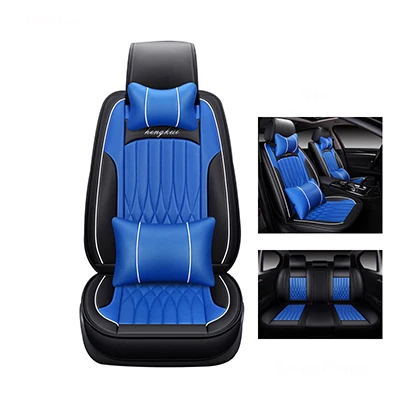 blue have pilloe Кожаный чехол на 5 сидений автомобиля для Geely Atlas Emgrand X7 EC7 GX FE1 boyue mk все модели автомобильные аксессуары - Название цвета: blue have pilloe