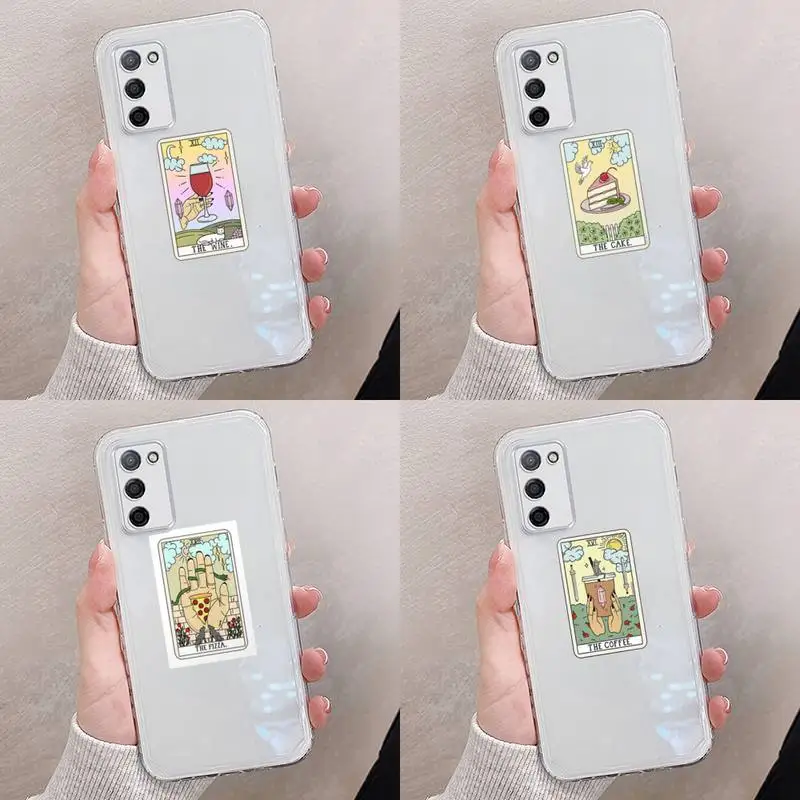 

Aesthetic Art pizza coffee Phone Case Transparent For oppo RENO A 1 2 3 4 5 7 8 Z 2Z SE ACE PRO moible bag