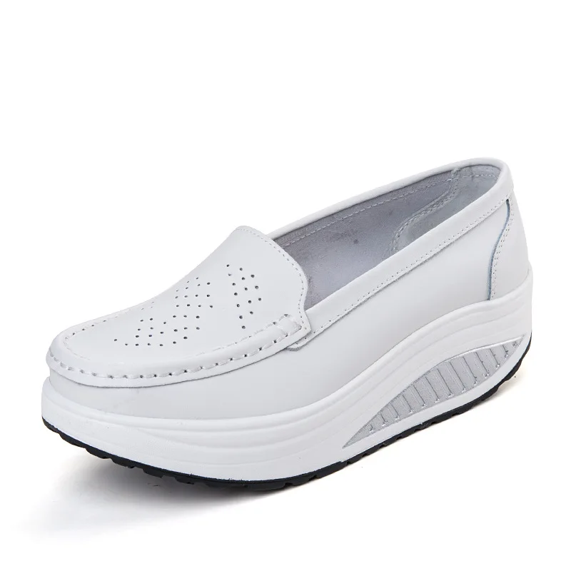 

Туфли женские из натуральной кожи, на платформе, Кожаные Туфли-лоферы, 34-41