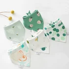 Детские нагрудники, треугольные двойные хлопковые нагрудники, нагрудники для маленьких мальчиков и девочек, нагрудники для кормления, одежда для слюны для младенцев