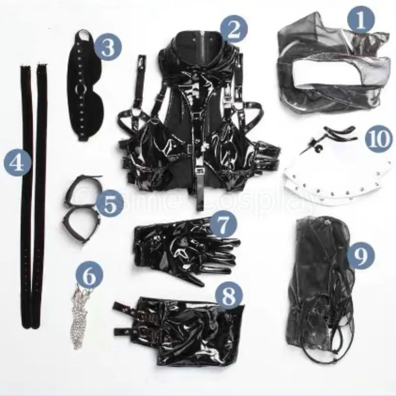 Косплей Костюм аскетической монахини черное ярко-серебристое | Тематическая