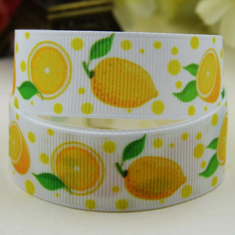 

1" 25mm, 1-1/2"38mm 100yards Fruits Pattern Cartoon Printed Grosgrain Ribbon Wedding Decoration Party Decoration Gift Wrapping