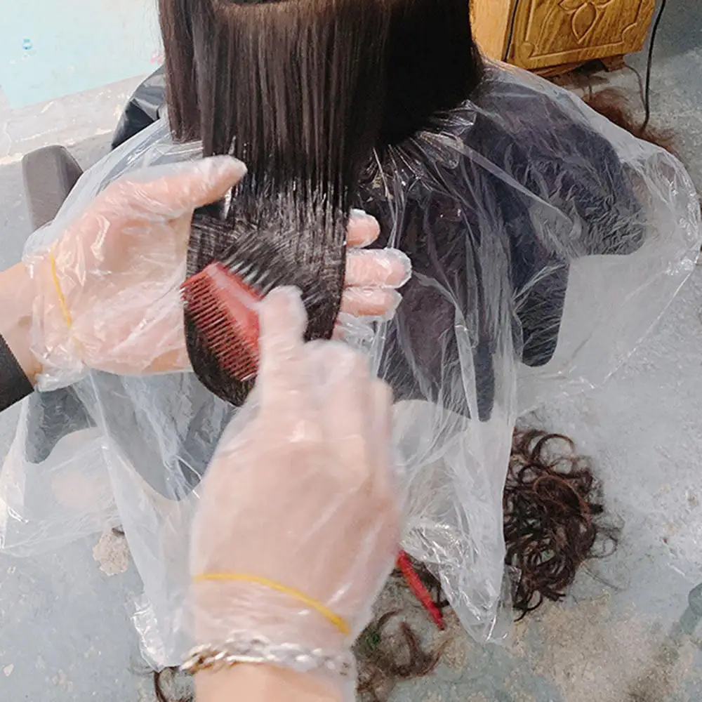 

200Pcs Disposable Salon Barber Gown Cloth Hair Cutting Cloak Hairdressing Cape Hair Dyeing Perm Haircut Shawl 78X110cm