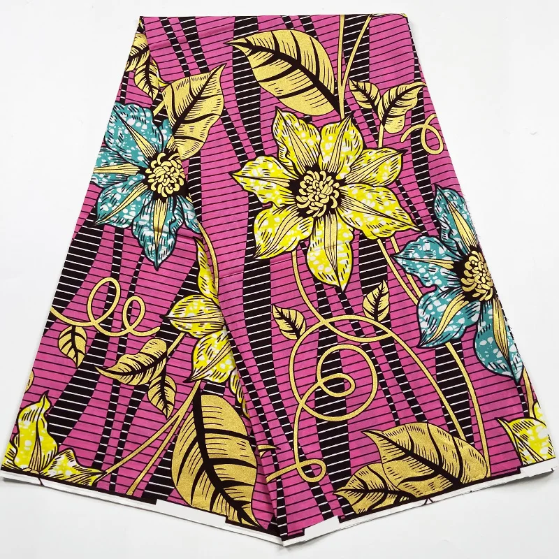 Фиолетовый и Золотой Анкара мягкий женский Принт Африканский хлопок настоящий