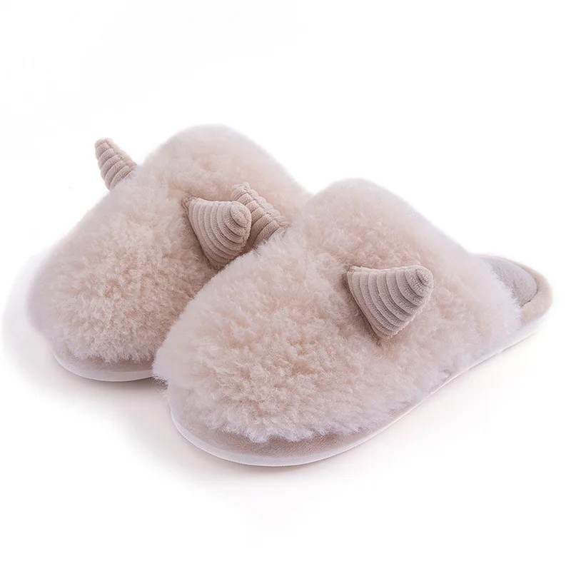 

women's shoes Fur Indoor Slippers Women Men Winter House Floor Shoes Cute Style Solid Color Soft Plush Lovers Home Slipper SH479