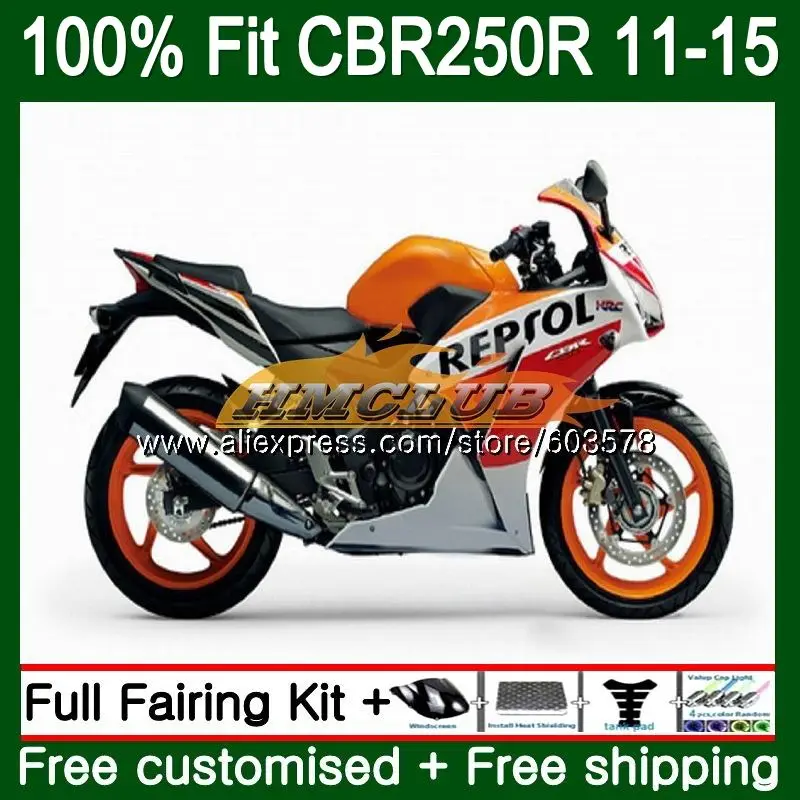 

Injection For HONDA CBR250R MC41 2011 2012 2013 2014 2015 91CL.57 CBR250 R CBR 250R CBR 250 R 11 12 13 14 15 Good White Fairing