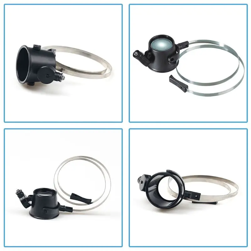 

15X Monocular Glass Magnifier Watch Jewelry Repair Tools LED Magnifying Glass Watch Clock Loupe Lens
