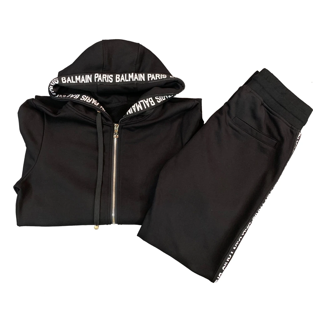 2020 толстовка с молнией спортивный костюм мерсеризованный хлопок Balmein для мужчин