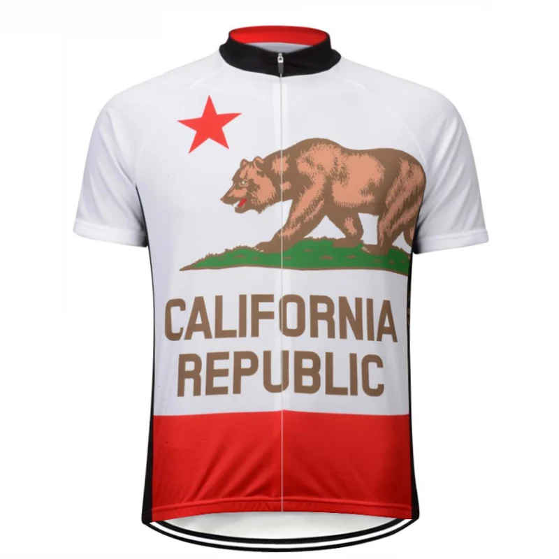 Мужская футболка с медведем из Калифорнии для езды на велосипеде и горном | Спорт