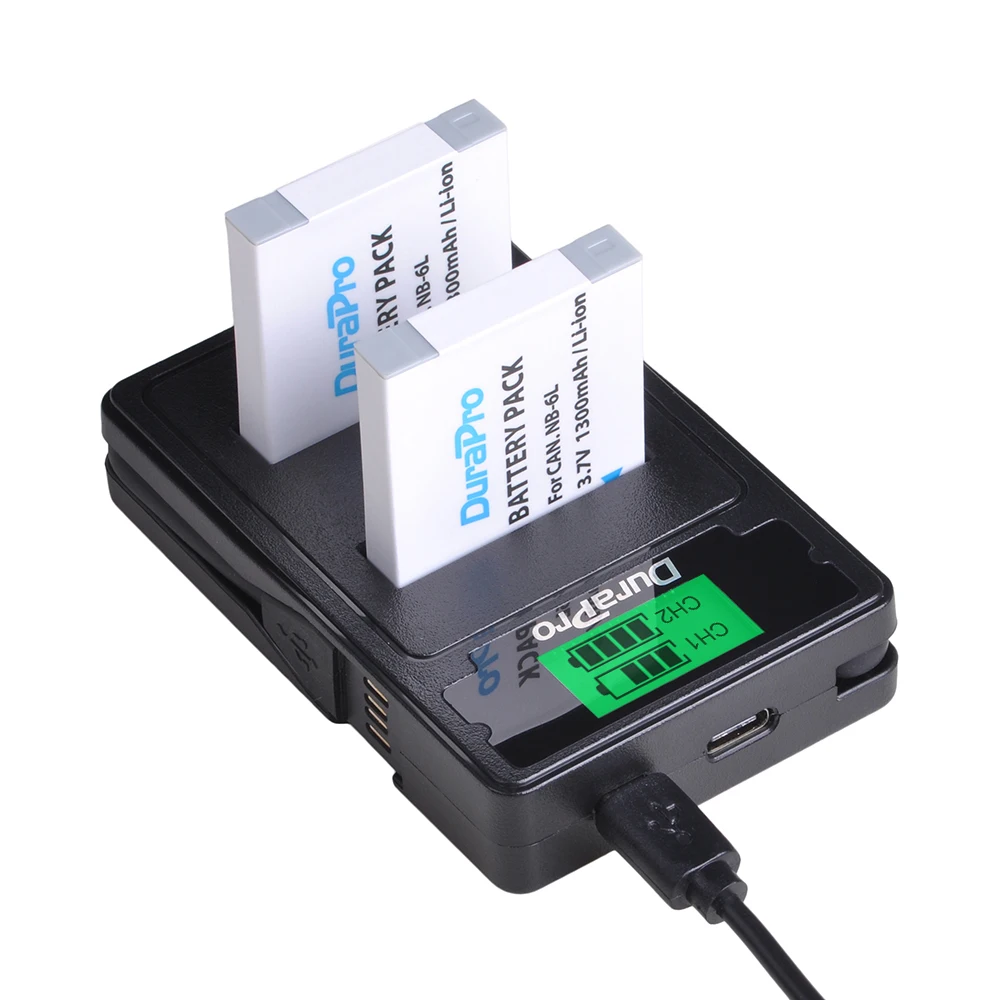 NB-6L NB-6LH аккумулятор с ЖК двойным зарядным устройством для Canon NB 6L 6LH PowerShot D10 D20 D30 S95