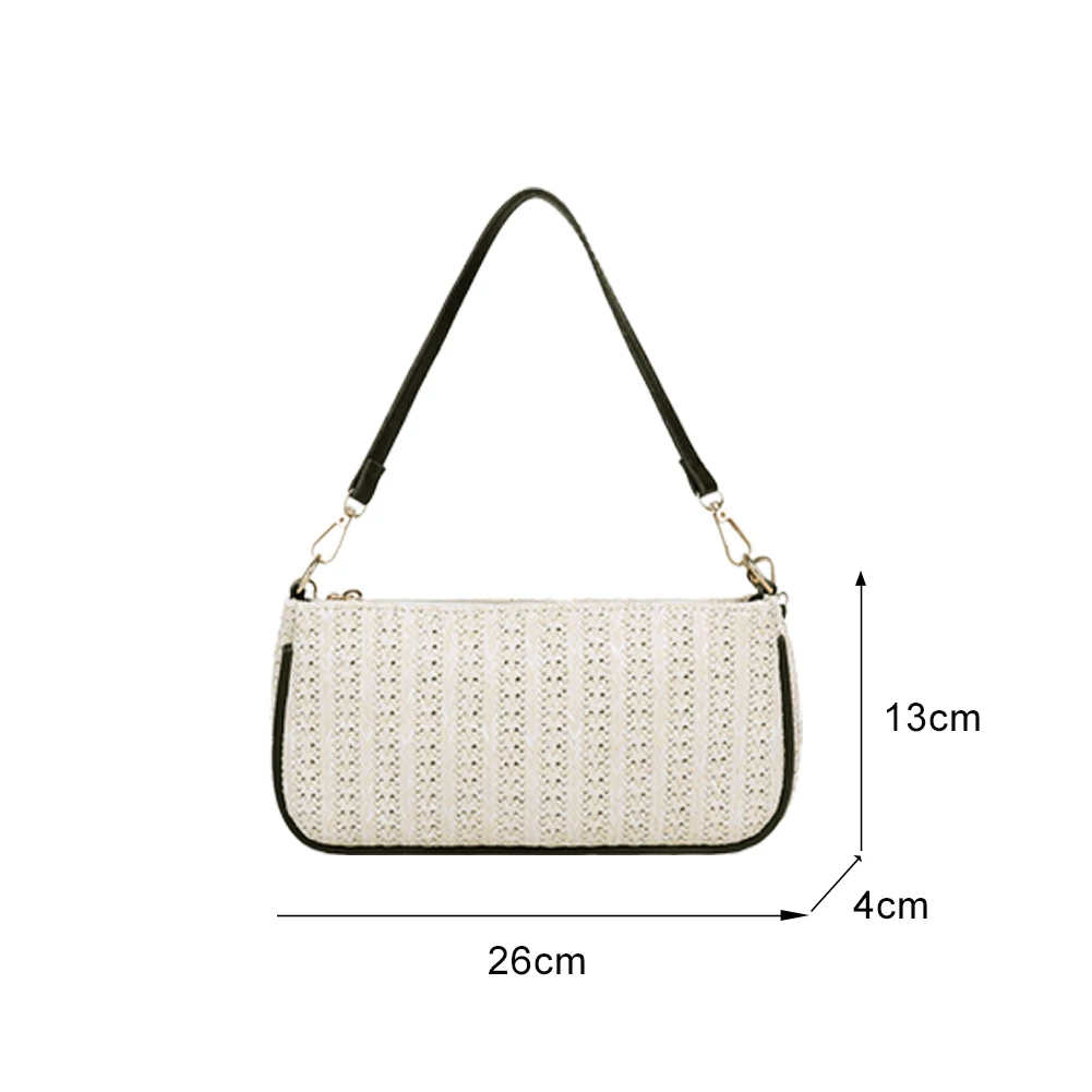 

Fashion Straw Crossbody Bag Woven Boho Beach Holiday Women Shoulder Underarm Handbag Knit Summer Travel Totes 202 Women's Bag