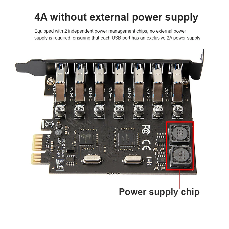 usb 3 0 pci e карта адаптер с 7 портами usb 30