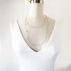 Ожерелья из серебра 102 пробы с кубическим цирконием для женщин, ювелирные изделия цвета розовое золото, 45 см85 см925 см