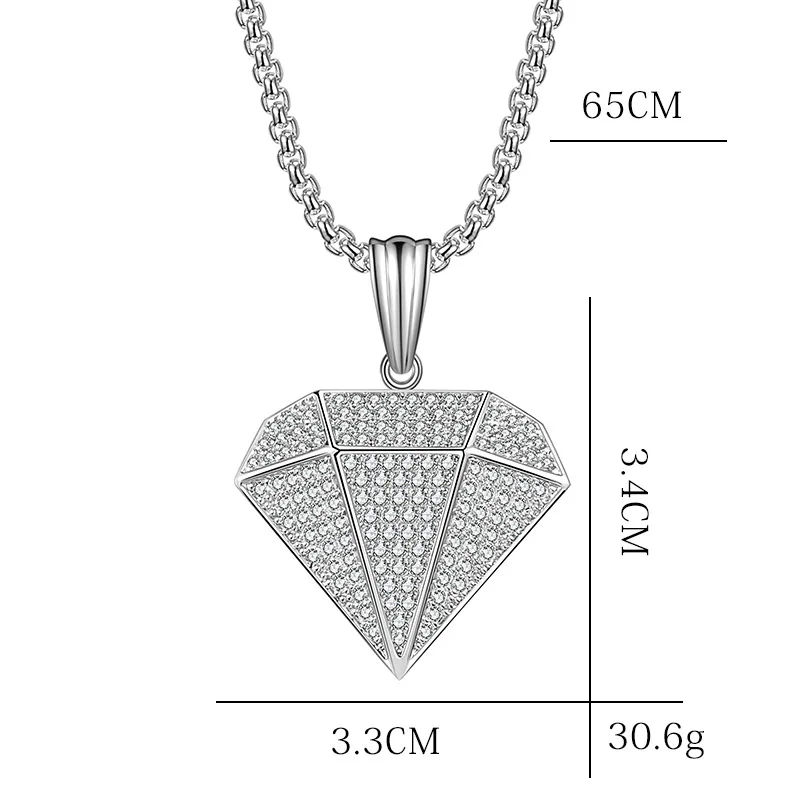 

Iced Out Pop New Creative Fashion Personality Popular Logo Hip-Hop Big creative Necklace Accessories