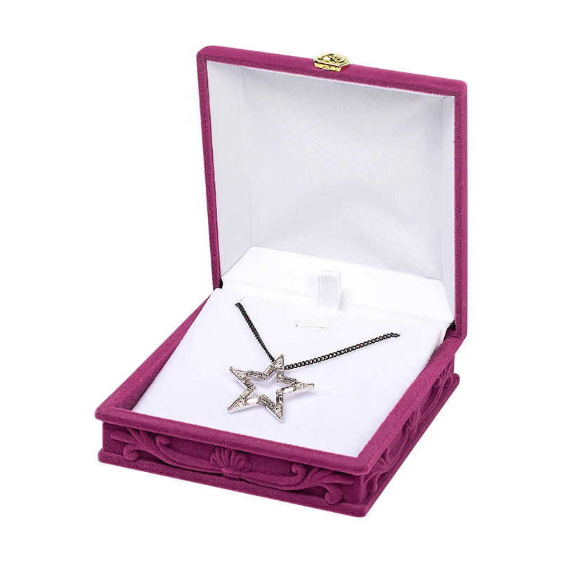 

Новый модный бархатный чехол с принтом роз для ожерелья кольца ювелирных изделий коробка браслет чехол для хранения красный подарок на ден...