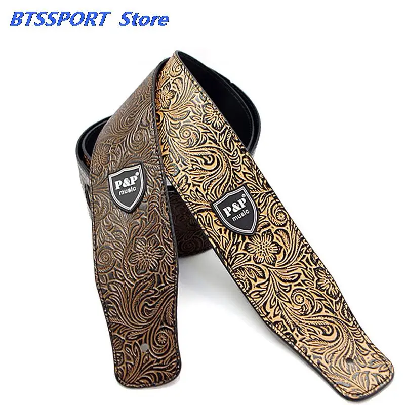 Детали для гитары Расширенный Ремень электрогитары рельефный ремень