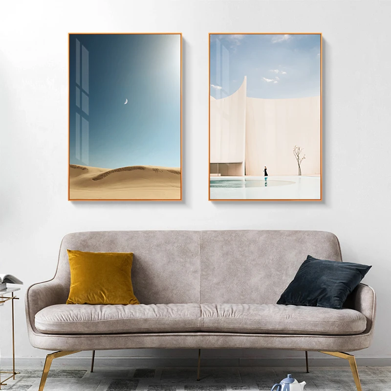 

Landscape Desert Travel Posters and Prints Endless Lonely Road Modern Wall Art Pictures for Living Room Home Fashion Decor