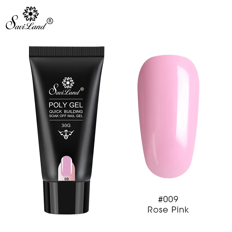 rose pink Saviland 30 г термо полигель для наращивания пальцев Кристальное желе полигель для ногтей Камуфляжный УФ светодиодный твердый гель акриловый строительный гель - Цвет: rose pink