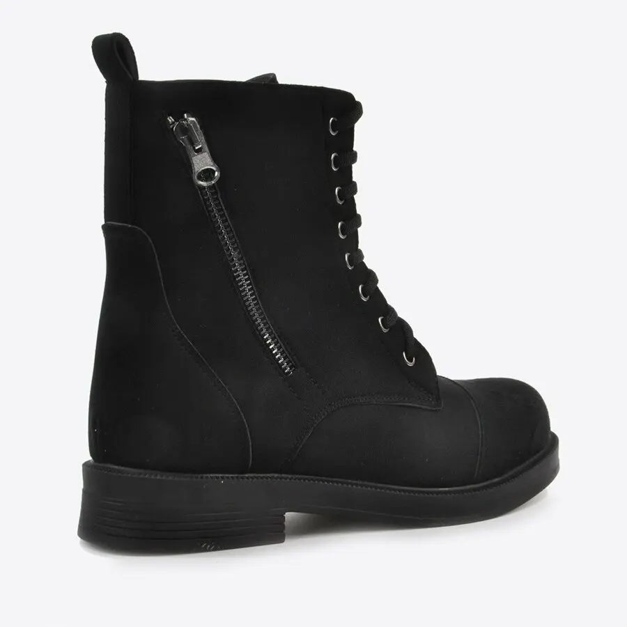 

Women Boots Mink Shoes Women Black Suede Boots Vzn20-007K