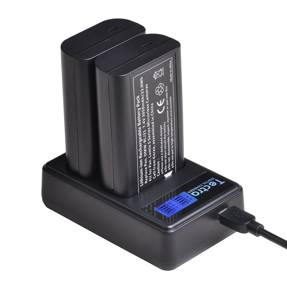 1 шт. DMW-BLJ31 DMWBLJ3 BLJ31 литий-ионный аккумулятор зарядное устройство для Panasonic LUMIX S1, S1R, S1H беззеркальных камер
