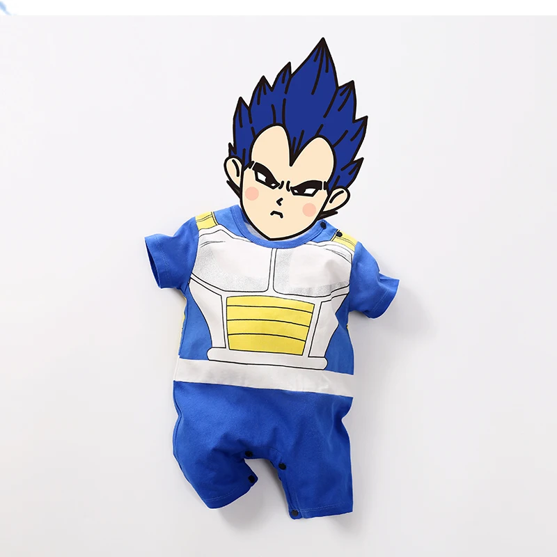 Dragon Ball Vegeta Одежда для новорожденных маленьких мальчиков Ползунки Комбинезоны из хлопка младенческой мультфильм малышей bebe одежда