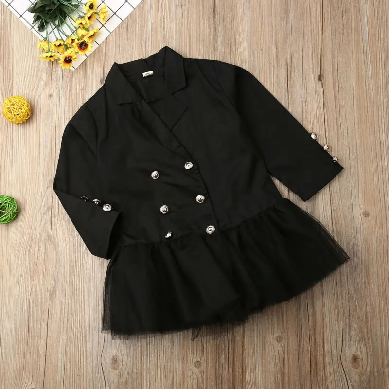 New 2019 Girls Kids Jackets Party Formal Chiffon Dress Suit Clothes Fashion Princess Children Coat Outerwear | Детская одежда и