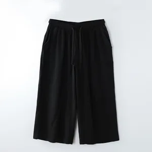 Брюки мужские из хлопка и льна, с талией размера плюс см, большие размеры, 140, осень-лето, 5 видов цветов