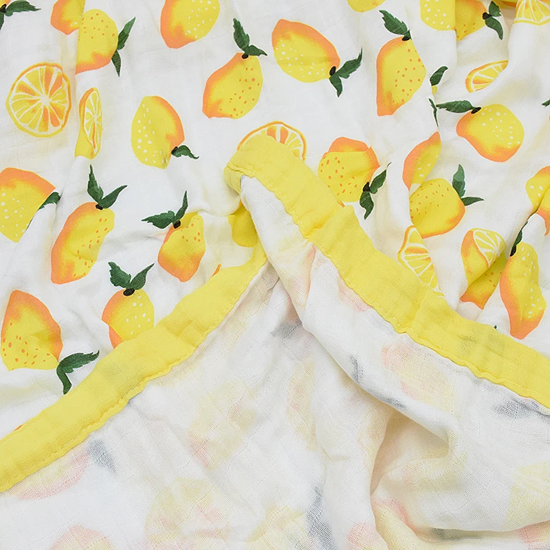 Четырехслойное бамбуковое хлопковое детское муслиновое одеяло Пеленальное