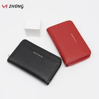 yizhong simple short lychee pattern wallets for women card holder coin purses lady small wallet for daily clutch bag bolsa