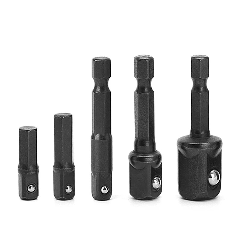 

5 шт. адаптер с гнездом для сверлильной гайки 1/4 "3/8" 1/2 "удлинитель питания