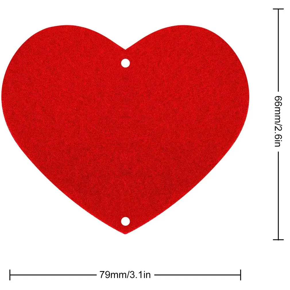 

Love Heart Shaped Felt String Red Love Heart Pieces Love Heart Pull Flags Festive Supplies Wedding Room Decoration